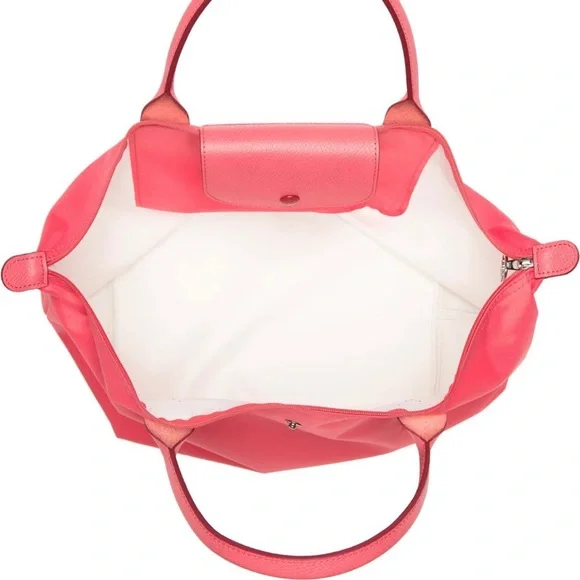 Longchamp Le Pliage Club Leather Trim Top Handle - Picture 3 of 5